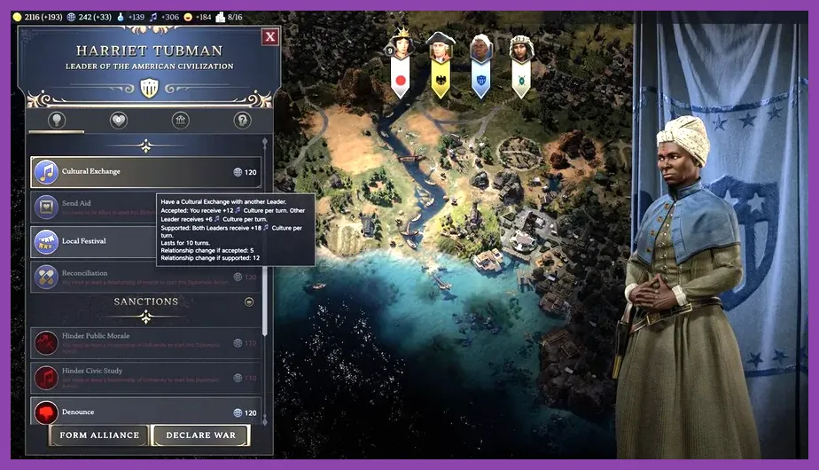 Civilization 7 diplomacy interface and foreign relations