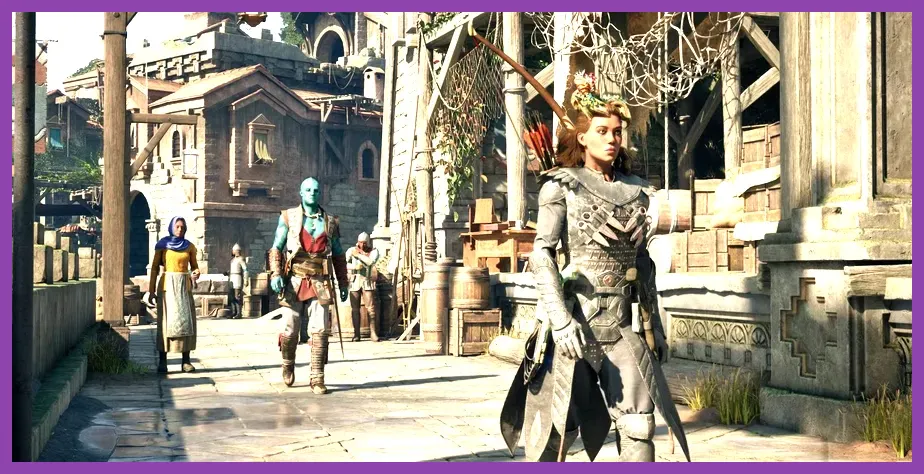 Avowed Dawnshore armor vendor and Paradis city streets