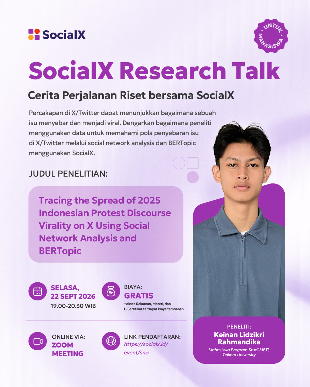SocialX Research Talk: Memahami Pola Viralitas Isu di X
