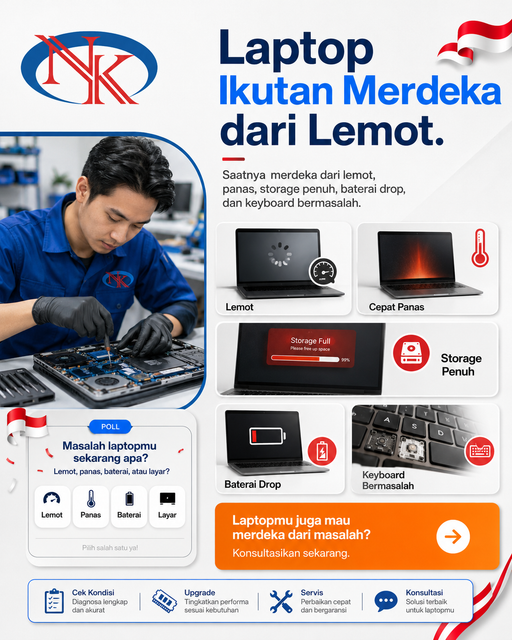 Laptop Ikutan Merdeka dari Lemot: Kenali Masalah Laptop lemot dan Solusi untuk Mengembalikan Performanya
