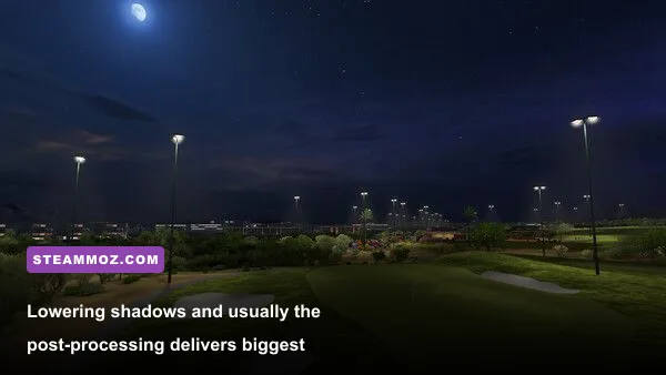 Cheap Golf gameplay with reduced graphics settings for higher frame rates