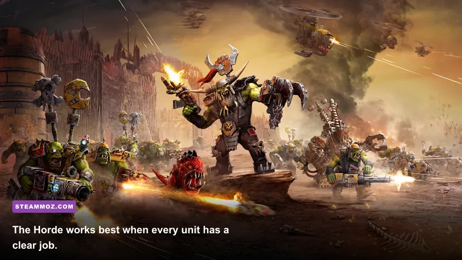 Dungeons 4 Horde creatures fighting heroes on the overworld