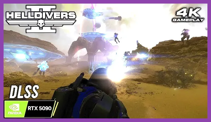 Helldivers 2 gameplay on high-end PC with max settings