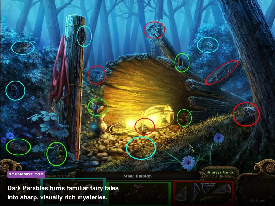Dark Parables The Exiled Prince fantasy forest hidden object puzzle scene