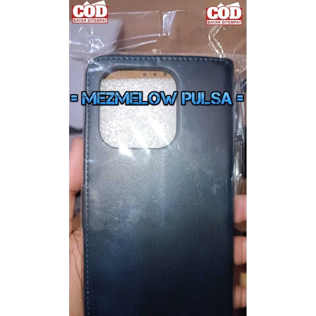 Leather Case Casing Flip Wallet Cover Case Flip Case Xiaomi Redmi 13C 4G - Gambar 3