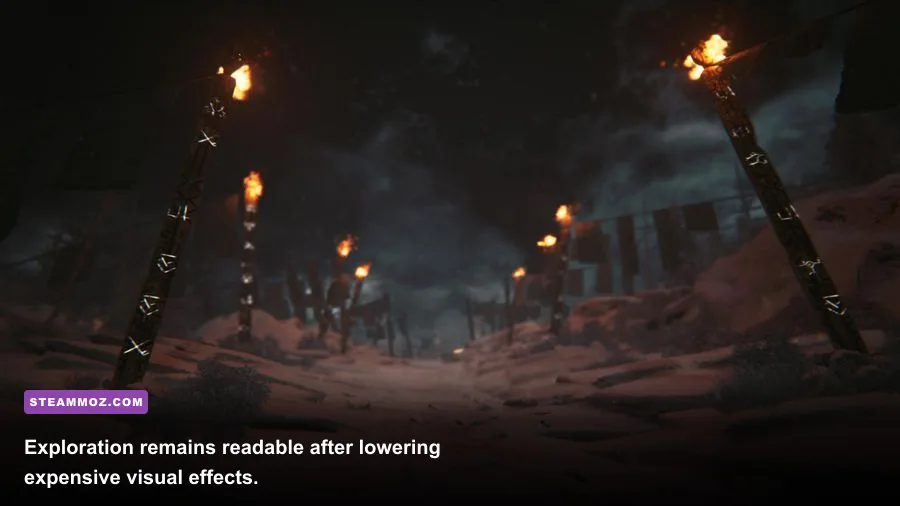 Kholat in-game map and compass during nighttime exploration