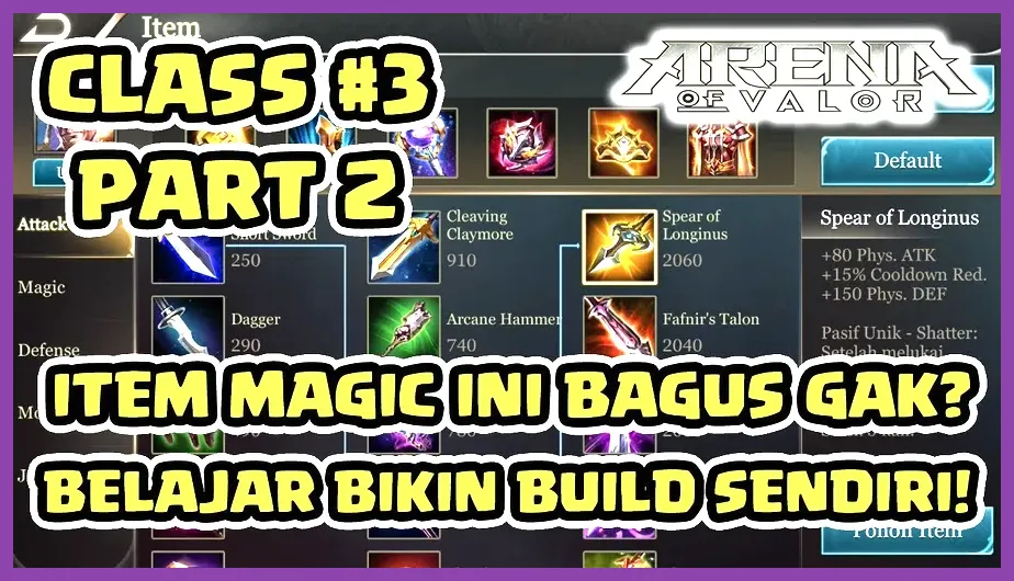 AoV mage building Rhea's Blessing and Hecate's Diadem
