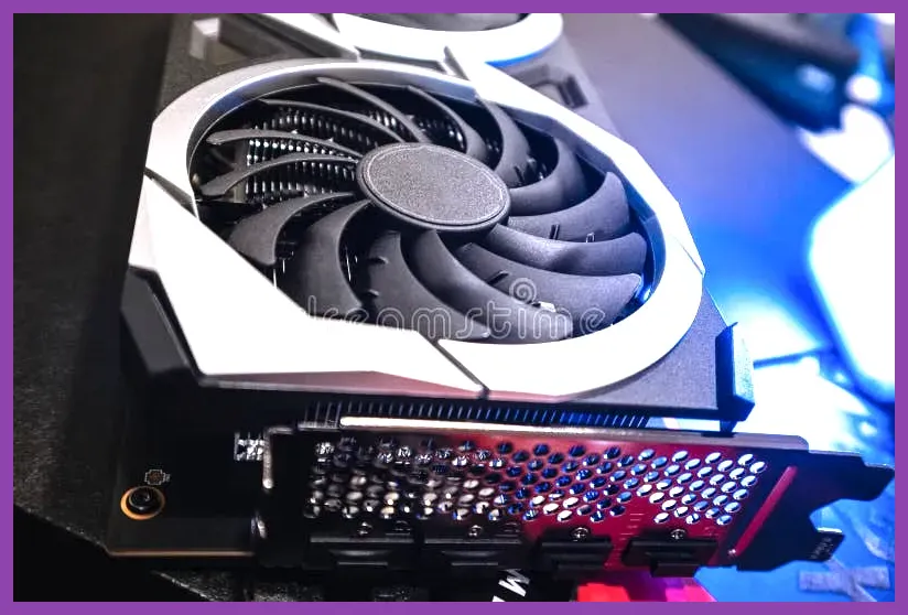 PC graphics card installed in a gaming rig