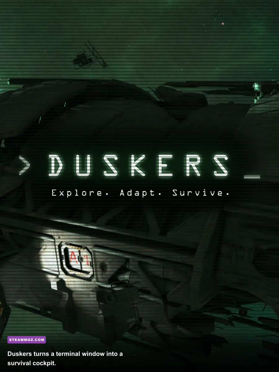 Duskers gameplay showing drones exploring a dark derelict spaceship through a command interface