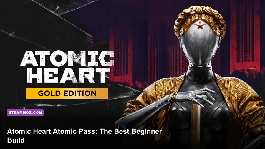Atomic Heart Atomic Pass protagonist battling Soviet robots in a laboratory