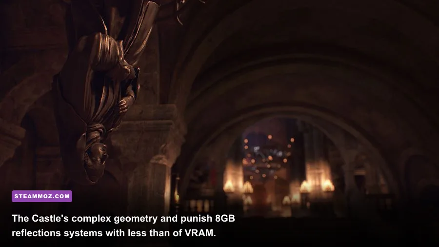 Ornate Castle interior lighting in Resident Evil 4 remake PC