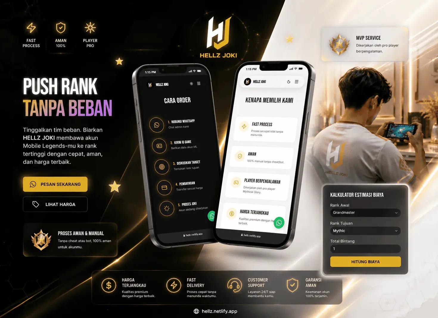 Cover HELLZ JOKI | Landing Page Jasa Joki Mobile Legends