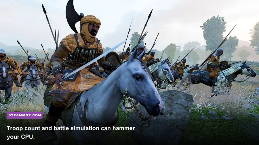Mount and Blade II Bannerlord large army battle with infantry and cavalry