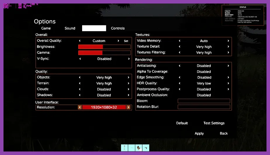 DayZ configuration file DayZ.cfg open in text editor for custom parameter editing
