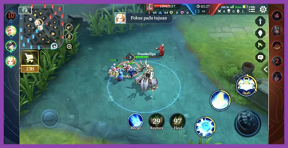 Xeniel landing his Angelic Splendor ultimate in an Arena of Valor dragon lane fight