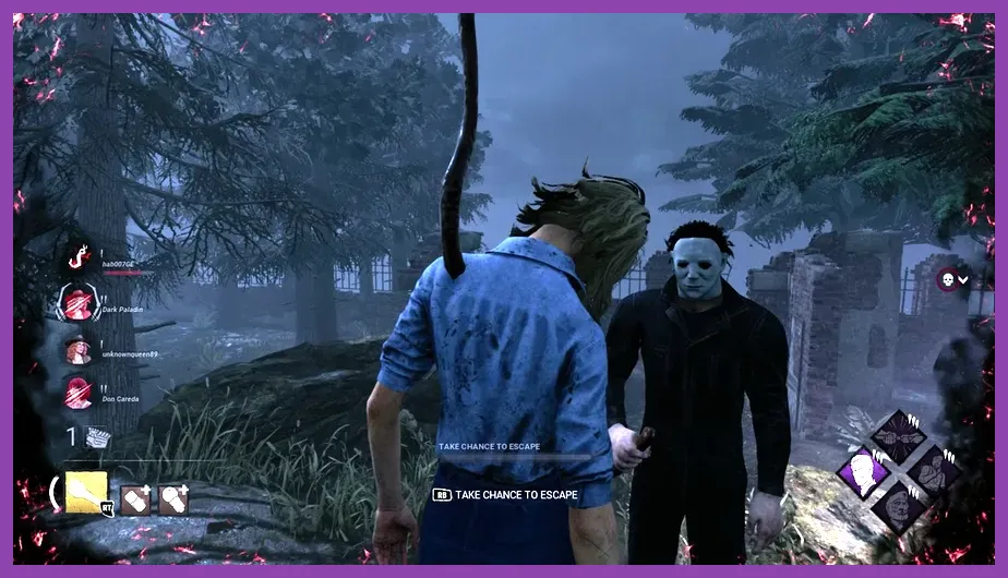 Dead by Daylight killer gameplay action shot