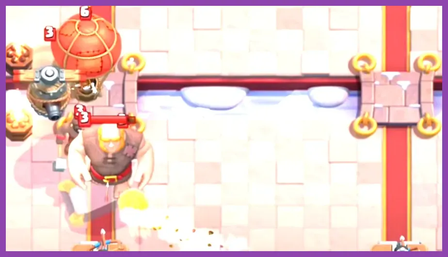 Clash Royale player making a negative elixir trade with Fireball and Wizard
