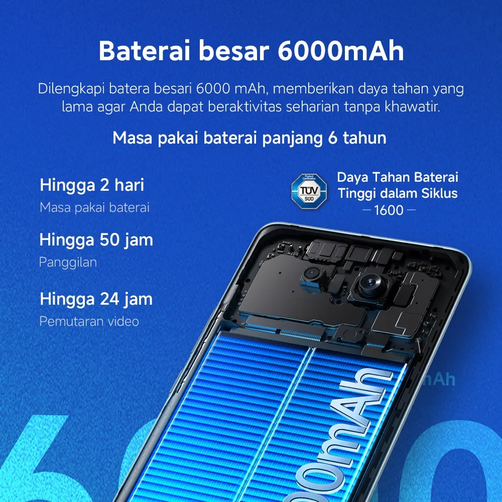 Xiaomi Redmi Note 15 (6/128 GB) (8/128 GB) (8/256 GB) / Baterai besar 6000mAh / Kaca layar dengan daya tahan tinggi / IP64 Ketahanan debu dan air / Kamera super jernih 108MP / Layar AMOLED FHD+ 6,77" / NFC [Xiaomi Official Store] - Gambar 2