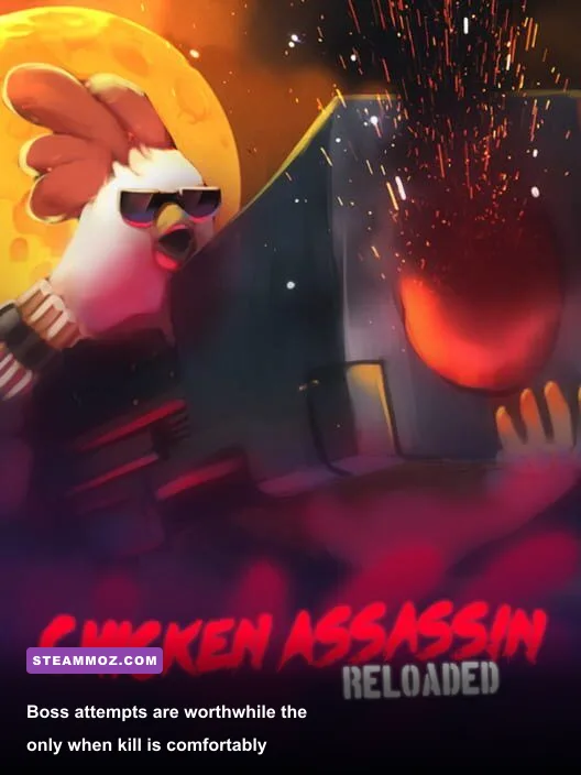 Mean Mcallister battling a boss in Chicken Assassin Reloaded