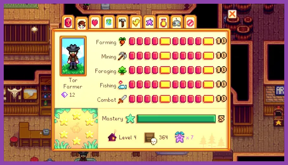Stardew Valley combat and fighter profession selection