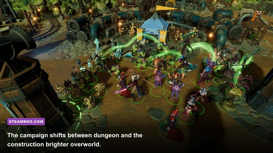 Dungeons 4 Double Trouble overworld campaign map and evil forces