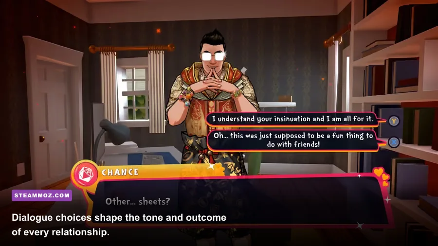 Date Everything! dialogue scene with a dateable household object