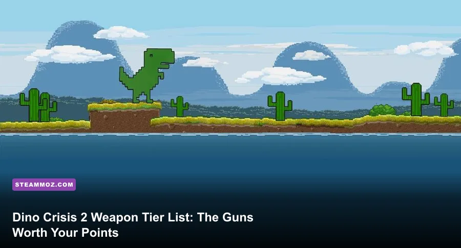 Dino Crisis 2 characters Dylan and Regina using weapons against dinosaurs