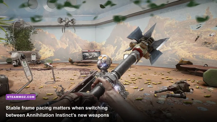 Atomic Heart Annihilation Instinct combat using the Secateur and Klusha weapons
