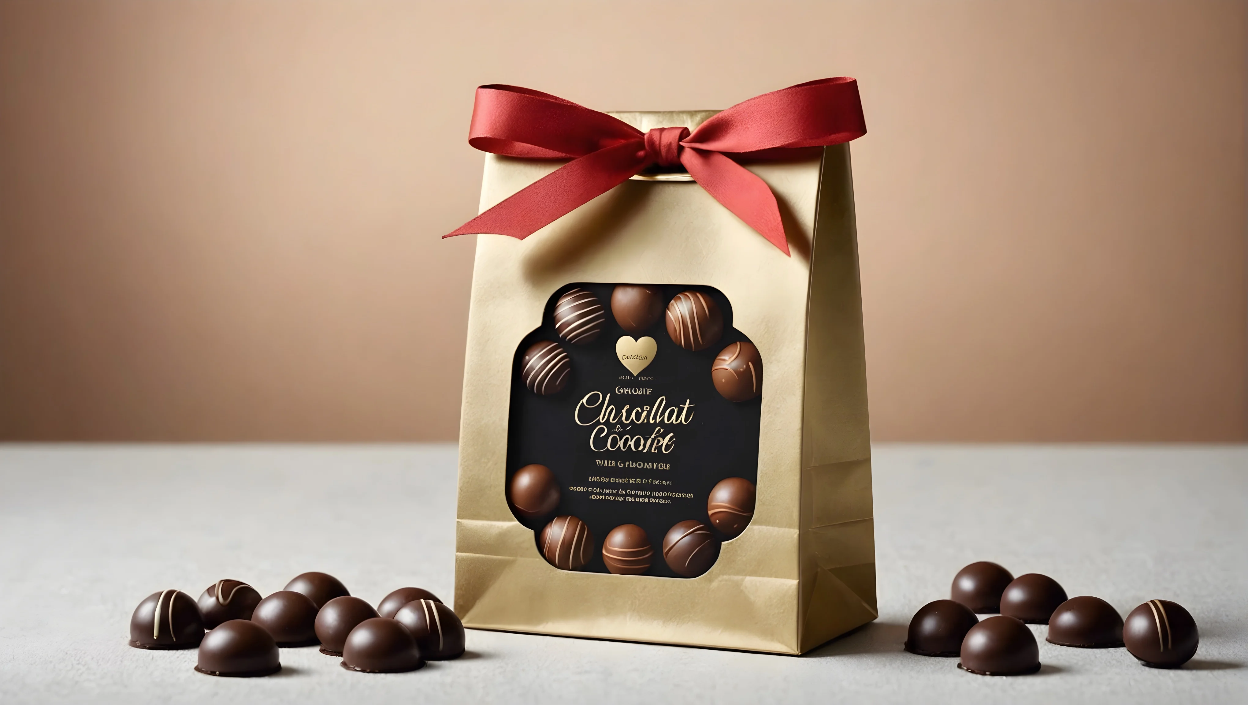 Elegant gift box filled with assorted chocolates