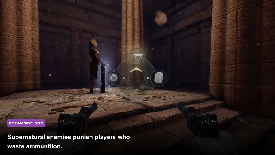 Mummy enemies attacking inside a temple in Deadfall Adventures