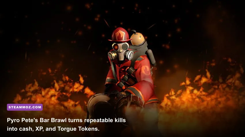 Borderlands 2 Pyro Pete's Bar Brawl arena with enemies and explosive barrels