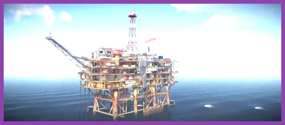 Rust player fighting Heavy Scientists on Large Oil Rig