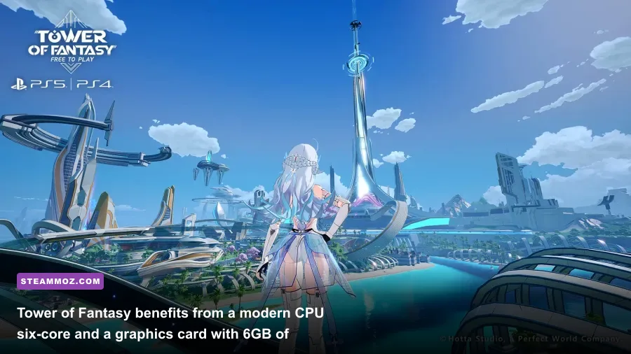 Tower of Fantasy PC combat running at high graphics settings
