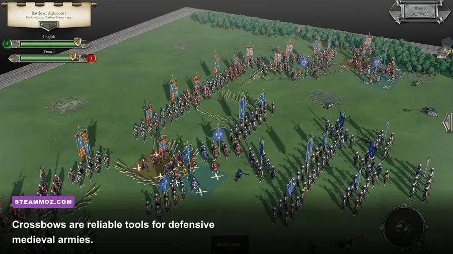 Field of Glory Medieval crossbowmen defending a fortified position