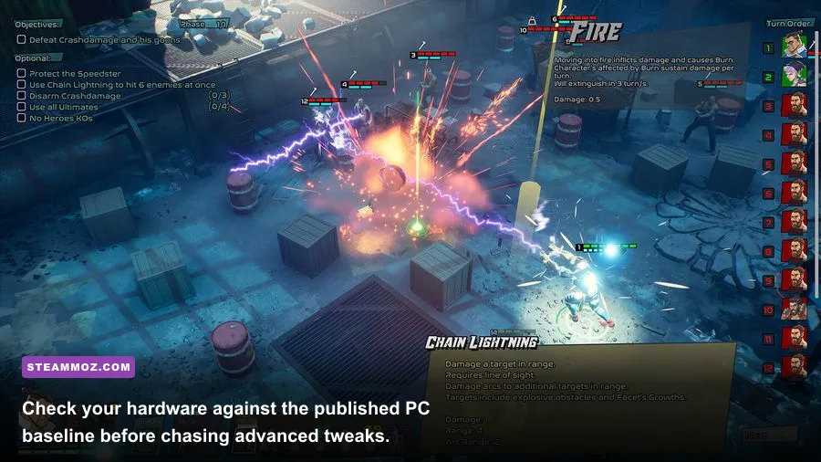 Capes tactical superhero gameplay on a Windows gaming PC