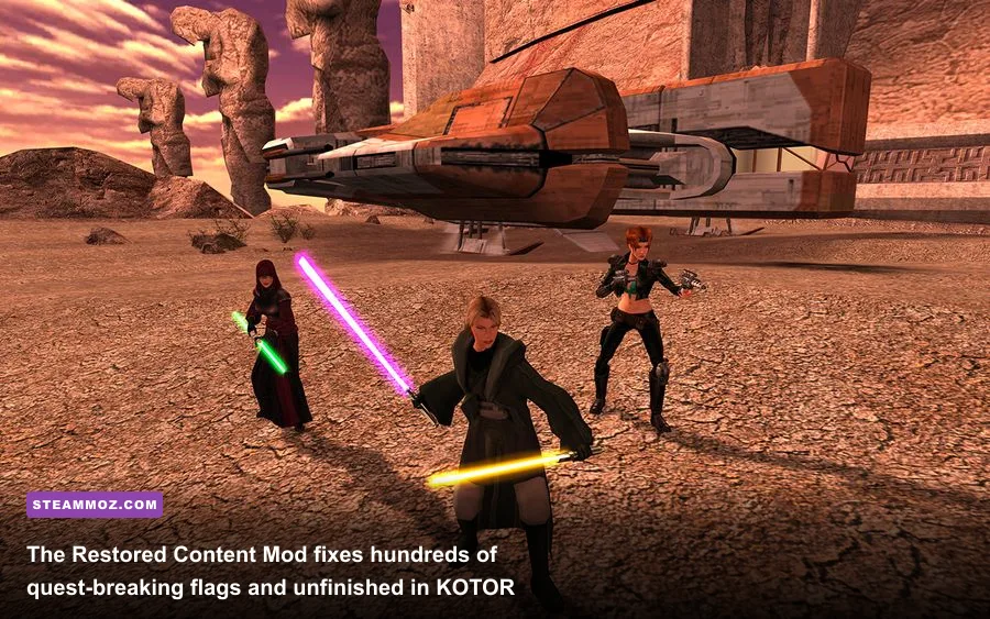 Kreia speaking to the Jedi Exile aboard the Ebon Hawk in KOTOR II