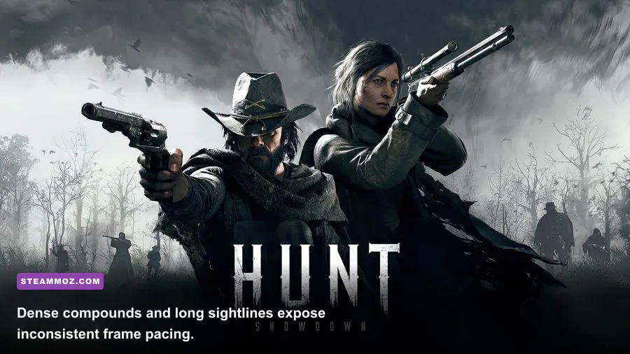 Hunt Showdown 1896 hunter exploring a compound in Lawson Delta