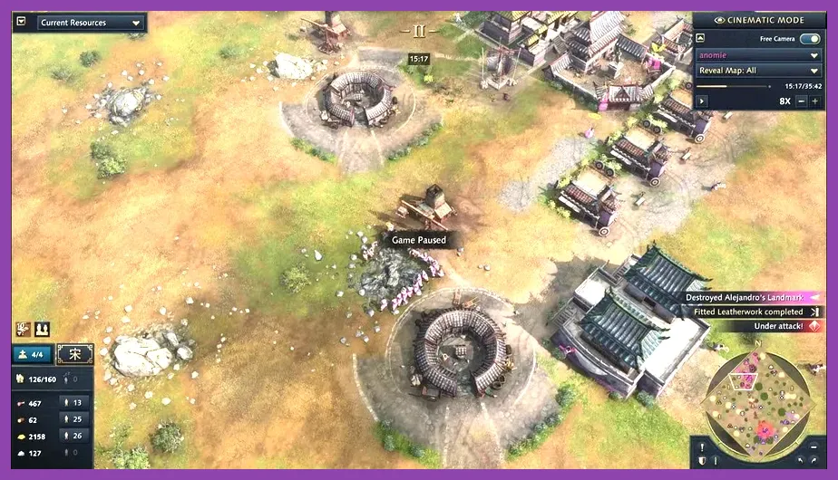 Base layout and economy management in Age of Empires 4