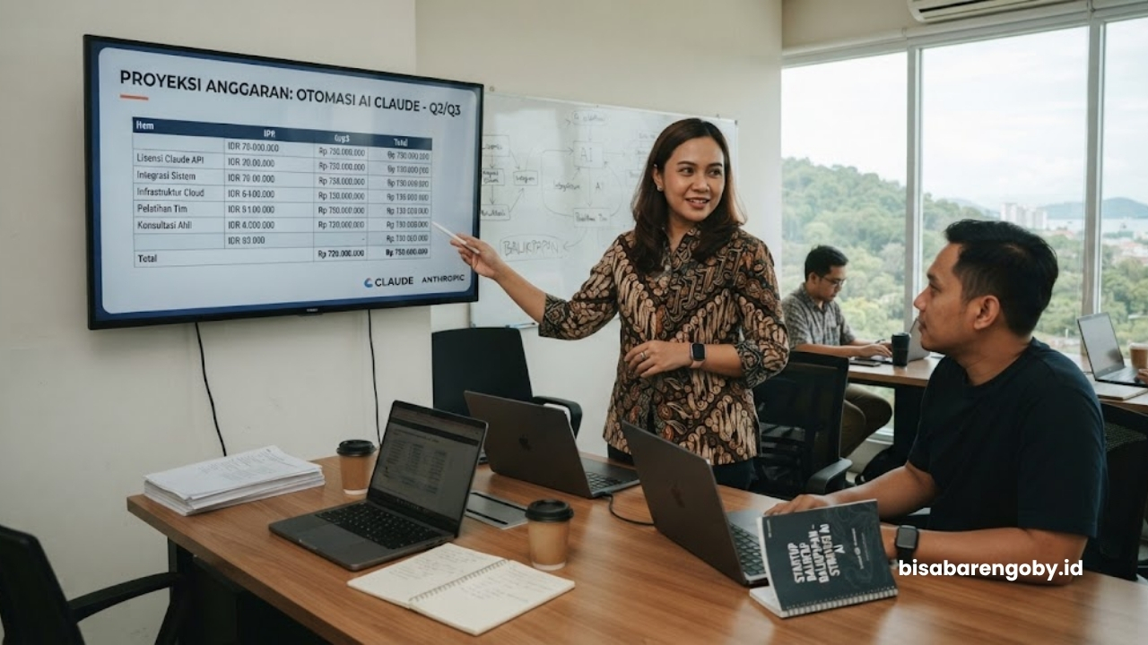 Chief Technology Officer memproyeksikan alokasi anggaran sebelum memutuskan beli AI Automation untuk startup di Balikpapan berbasis Claude