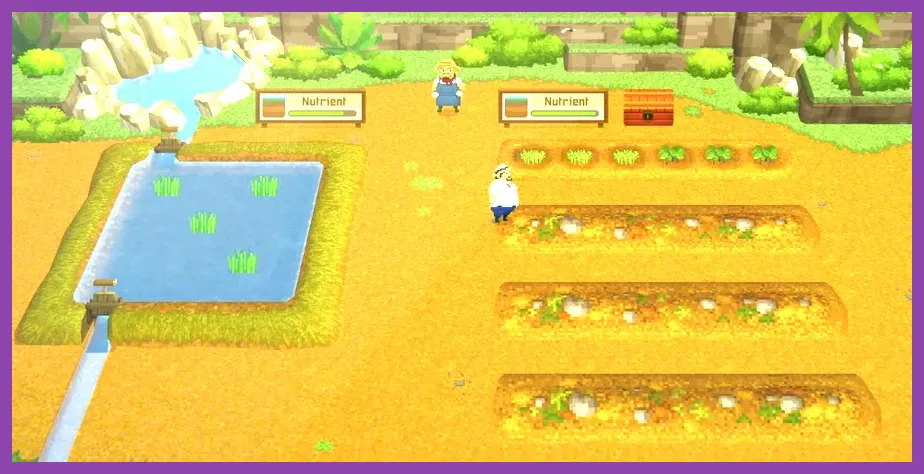 Otto's farm area with crops and livestock