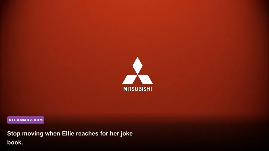 Ellie reading the No Pun Intended joke book in The Last of Us Part I