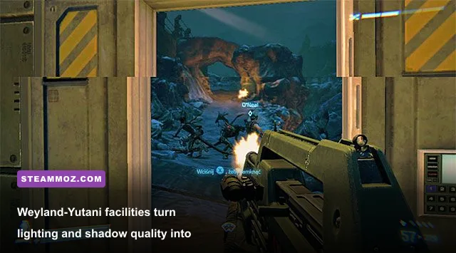 Aliens vs Predator 2010 Colonial Marine campaign inside a Weyland-Yutani facility