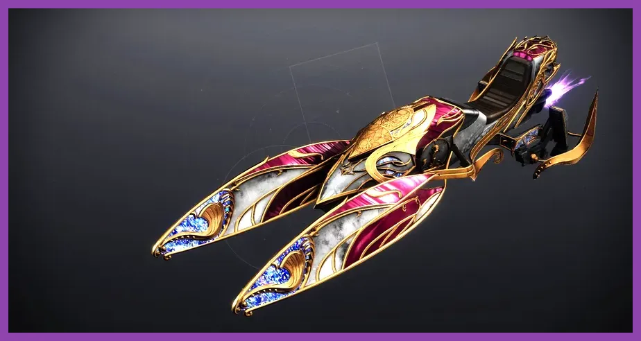 An exotic sparrow hovering in Destiny 2 character menu