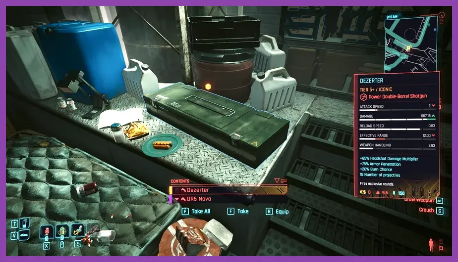 Hidden container loot location in Dogtown Cyberpunk 2077