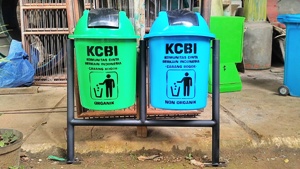 Tempat Sampah Bulat Double