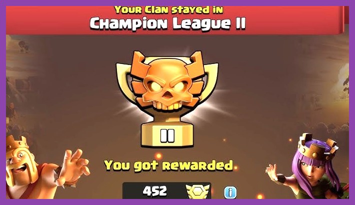 Clash of Clans Clan War Leagues competitive league screen