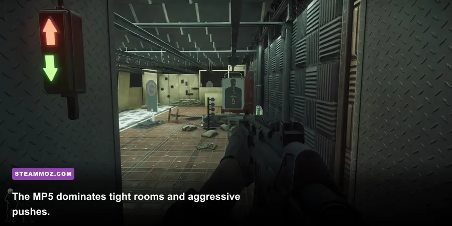 ENIGMA MP5 submachine gun used in close quarters