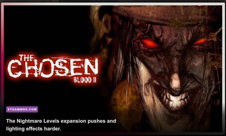 Blood II The Chosen Nightmare Levels expansion gameplay in a dark corridor