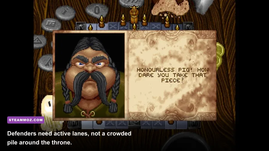 King's Table The Legend of Ragnarok defenders protecting the central king
