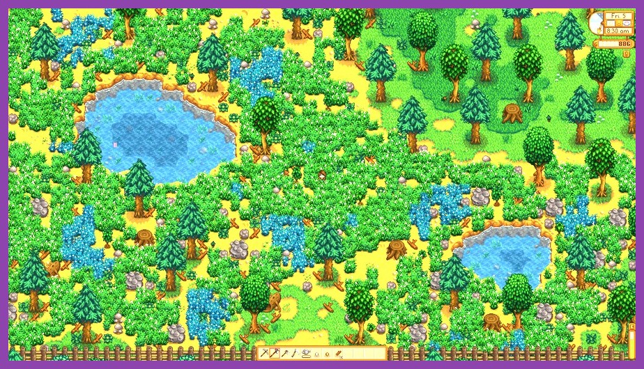 Stardew Valley mobile farming scene